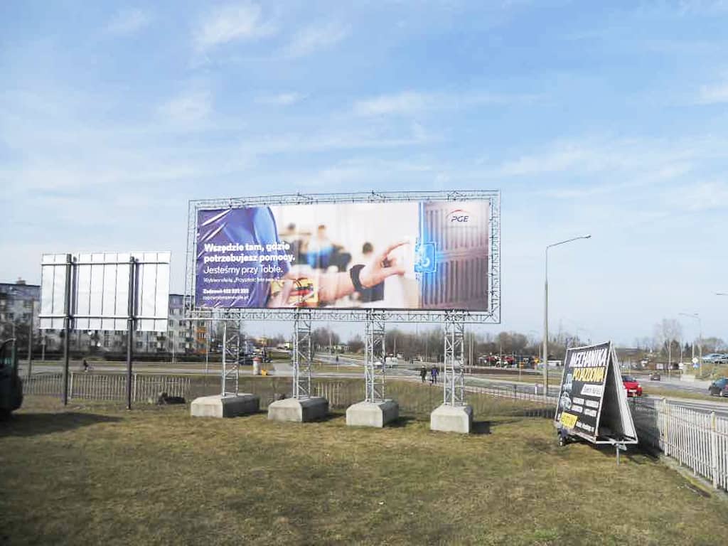 Nośnik reklamy do wynajęcia - największy billboard Końskie Rondo obok Kaufland