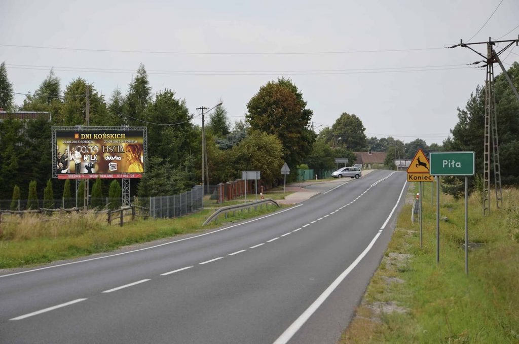 Nośnik reklamy do wynajęcia - billboard Końskie przy drodze krajowej Piła