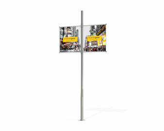 Rama reklamowa na oświetlenie uliczne - model: Wing Frame