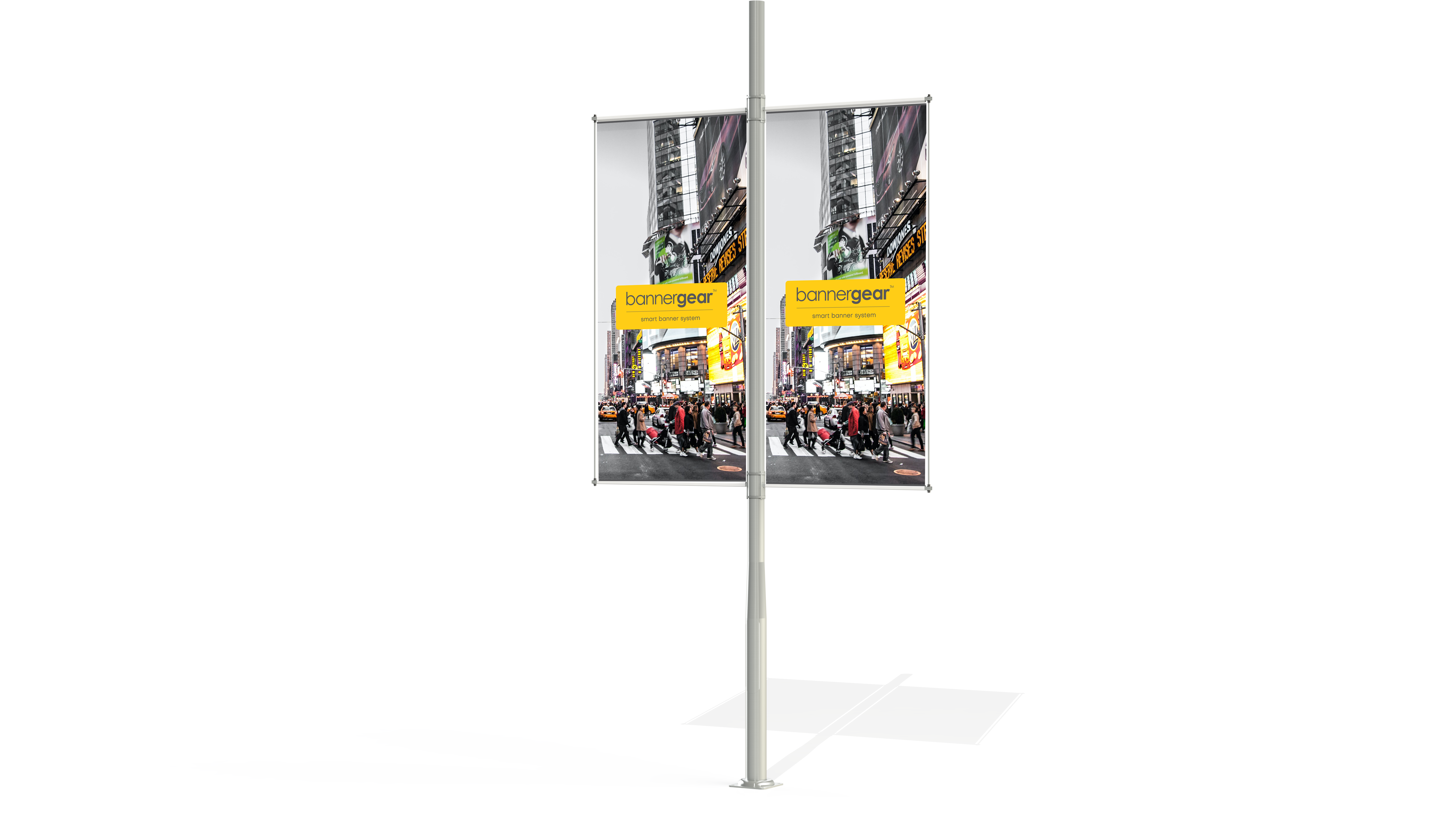 Rama reklamowa na parkingu - wizualizacja bannergear - model Wing Frame